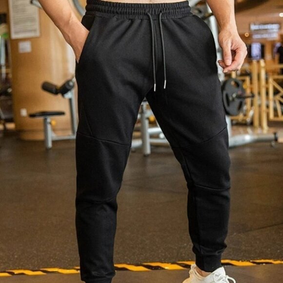 Casual Black Men's Sweatpants - Picture 1 of 3